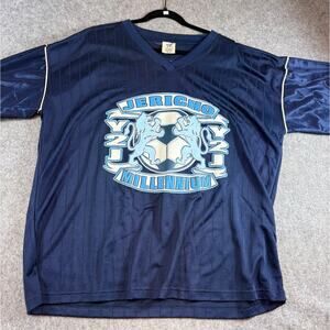 Vintage 90s WWF World Wrestling Jericho Y2J Millennium Jersey Mens 2XL-54 Retro